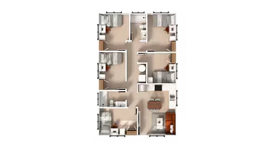 5 Bedroom | 2 Bath Private-Premium floor plan